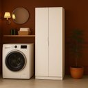 Ver imagem 1 de Armário Multiuso 2 Portas 6 Prateleiras Branco