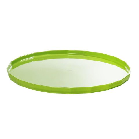 Bandeja Elegance Redonda Aro 30 Verde em Polipropileno Linha Tropical Vem