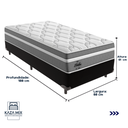 Ver imagem 3 de Cama Box e Colchão Berlim Molas Ensacadas Solteiro Probel: Preto