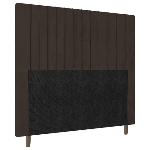 Cabeceira Cama Box Solteiro Nala 90cm Suede Marrom