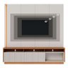 Estante Home Theater Jordão Off White Matte/freijó para Tv até 75” - Colibri - 5