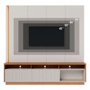 Ver imagem 5 de Estante Home Theater Jordão Off White Matte/freijó para Tv até 75” - Colibri