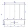 Estante Home Theater Jordão Off White Matte/freijó para Tv até 75” - Colibri - 6