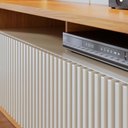 Ver imagem 4 de Estante Home Theater Jordão Off White Matte/freijó para Tv até 75” - Colibri