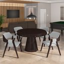 Ver mais imagens de Conjunto Mesa de Jogos Carteado Bellagio Tampo Reversível Verde e 4 Cadeiras Madeira Poker Base Cone