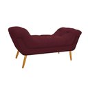 Ver imagem 3 de Kit Cabeceira Calçadeira Veneza 100cm Suede Bordô