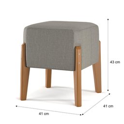 Kit 2 Puffs Quadrado Sala Escritorio Ana Decorativo Luxo Barato - 2