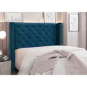Ver imagem 2 de Cabeceira Cama Box King 195 Cm Vicenza Veludo S04 - D'Rossi Azul Marinho