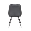 Ver imagem 5 de Kit 2 Cadeiras Giratórias Aline Rivatti 52 Cm (largura) Estofado em Pu Preto e Base em Aço