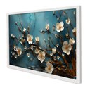 Ver imagem 1 de Quadro Decorativo Floral Luxo Flores Clássicas em Moldura Caixa Tacolado Moldura Trad 1cm Branca com