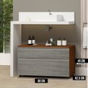 Ver imagem 3 de Gabinete para Banheiro com Rodízio 80cm 2 Gavetas Safira Inferior