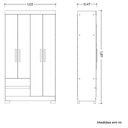 Ver imagem 7 de Berço Americano Slim com Guarda Roupa Olimpia MDF Branco Flex Kit Albatroz Móveis