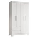 Ver mais imagens de Berço Americano Slim com Guarda Roupa Olimpia MDF Branco Flex Kit Albatroz Móveis