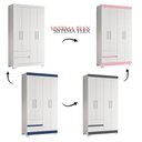 Ver imagem 6 de Berço Americano Slim com Guarda Roupa Olimpia MDF Branco Flex Kit Albatroz Móveis