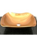 Ver imagem 1 de Kit com cuba vidro abaulada dourado cobre e válvula click