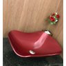 Kit com cuba vidro abaulada vermelho vinho,válvula e sifão - 5