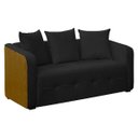 Ver imagem 1 de Sofá Orgânico Tokio 2 Lugares 165cm Bouclê Facto:bouclê Preto