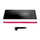 Ver imagem 4 de Kit 3 Bandejas Prateleiras 40x73 P/gôndola New Plus Preta Porta Etiquetas Vermelho - Sa Gôndolas