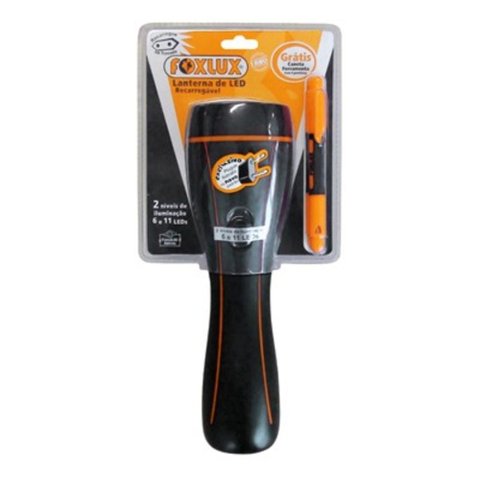 Lanterna 5 Leds Recarregável Bivolt Foxlux Plug Novo