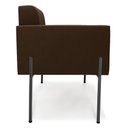 Ver imagem 3 de Poltrona Pé de Ferro Preto para Sala Elisa Suede Marrom D03 - D'Rossi