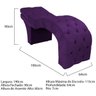 Maca Estética com Encosto Dobrável Facial Capitonê Cílios Salão P02 Suede Roxo - ADJ Decor - 6