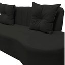 Ver mais imagens de Sofá 2 Lugares Orgânico Curvo Madrid 150cm Suede Preto
