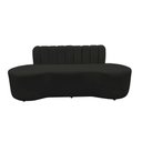 Ver imagem 4 de Sofá 2 Lugares Orgânico Curvo Madrid 150cm Suede Preto