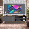 Painel De Tv Com Rack 50 Polegadas Freijó Cinza Urbano Kaysa Shop Jm - 1