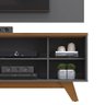 Painel De Tv Com Rack 50 Polegadas Freijó Cinza Urbano Kaysa Shop Jm - 3
