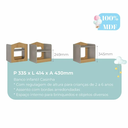 Ver imagem 4 de Mesa Infantil Casinha com Regulagem de Altura e Banqueta Fendi / Nature - Permobili