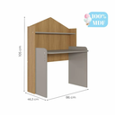 Ver imagem 5 de Mesa Infantil Casinha com Regulagem de Altura e Banqueta Fendi / Nature - Permobili