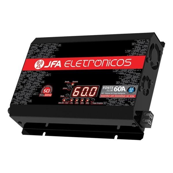 Fonte Carregador Bateria JFA 60a bivolt automatico display