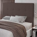 Ver imagem 2 de Cabeceira Cama Box Casal Luana 140cm Linho Marrom