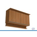 Ver imagem 2 de Armário Aéreo Cozinha Liga 4 Portas 165cm Canela Kappesberg