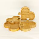 Ver imagem 2 de Petisqueira Quebra Cabeça Coração em bambu 4 peças