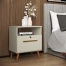 Mesa de Cabeceira com Chave e Sapateira - Off White - 1