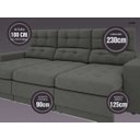 Ver imagem 3 de Sofá 4 Lugares Net Jobim Assento Retrátil e Reclinável 2,30m (L)