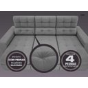 Ver imagem 5 de Sofá 4 Lugares Net Jobim Assento Retrátil e Reclinável 2,30m (L)