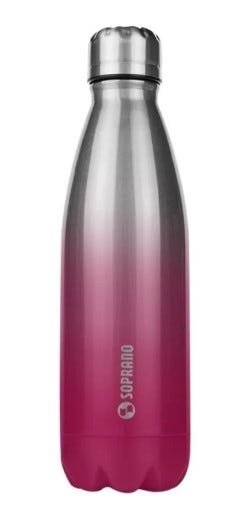 Squeeze Garrafa Urbana Inox 600ml Fitnes Academia - Soprano ROSA - 1