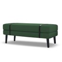 Ver imagem 1 de Banco Estofado Viena 1,40m Veludo Verde - Clique Decor
