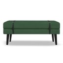 Ver imagem 2 de Banco Estofado Viena 1,40m Veludo Verde - Clique Decor