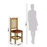 Conjunto Mesa de Madeira Nogueira 160x88 + 6 Cadeiras Estofadas Sfa - 4