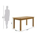 Ver imagem 5 de Conjunto Mesa de Madeira Nogueira 160x88 + 6 Cadeiras Estofadas Sfa
