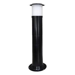 Poste Balizador Luminária Casa Sítio Jardim 75cm Preto