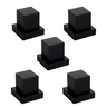 Kit 05 Acabamentos Registro Volante Quadrado Metal Preto - 1