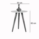 Ver imagem 3 de Mesa Lateral Jade Pé Palito C&M Decor:Off White