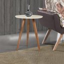 Ver imagem 2 de Mesa Lateral Jade Pé Palito C&M Decor:Off White