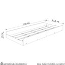 Ver imagem 4 de Cama Auxiliar Infantil para Colchão 78x188cm Infix C06 Aveiro - Mpozenato