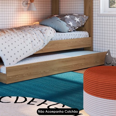 Cama Auxiliar Infantil para Colchão 78x188cm Infix C06 Aveiro - Mpozenato