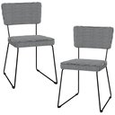 Ver imagem 1 de Kit 02 Cadeiras Decorativas Para Sala De Jantar Allana L02 Pied Poule - Lyam Decor